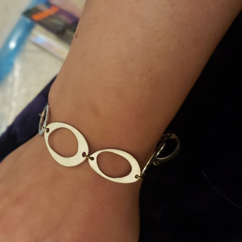 Elle silver stamped 925 bracelet